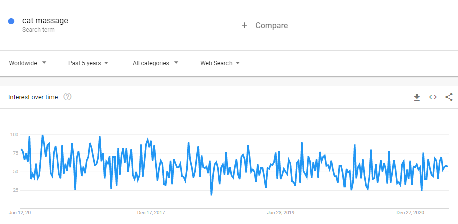 cat massage Google Trend